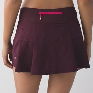 Lululemon Pace Rival Skirt (Regular) in Burgundy